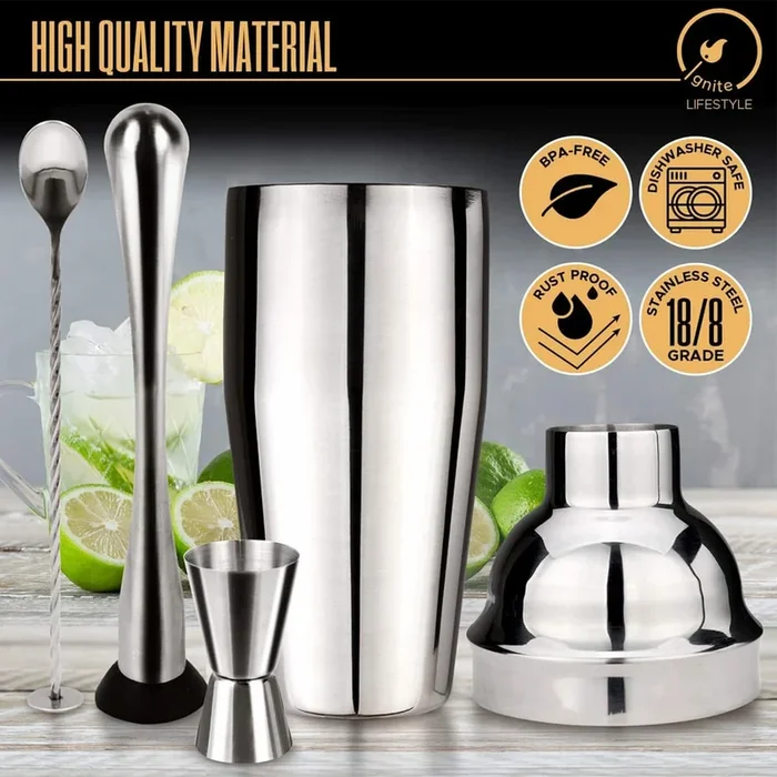 6 Piece Cocktail Shaker Set – 24Oz