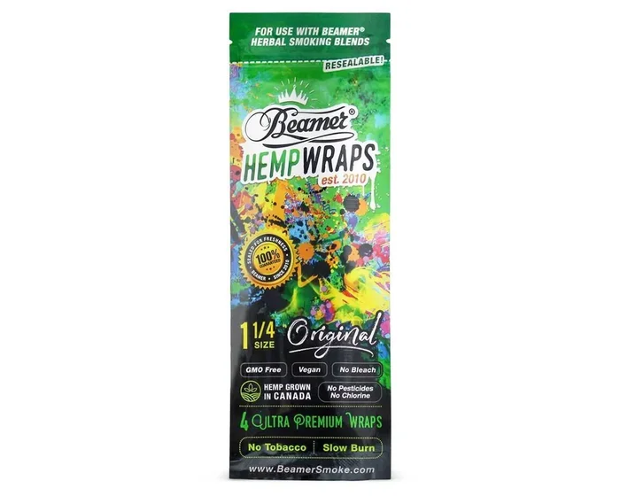 Beamer Ultra Premium Vegan Hemp Wraps – Packs of 4