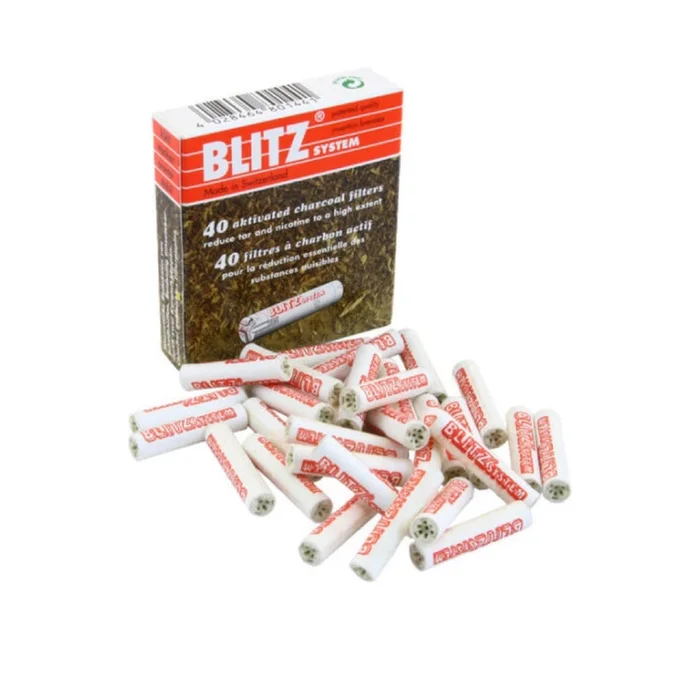 Blitz – 9mm Charcoal Filters – Packet of 40