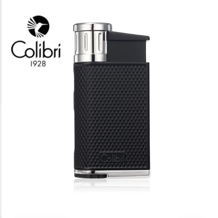 Colibri – Evo – Single Angled Jet Flame Lighter – Black & Chrome