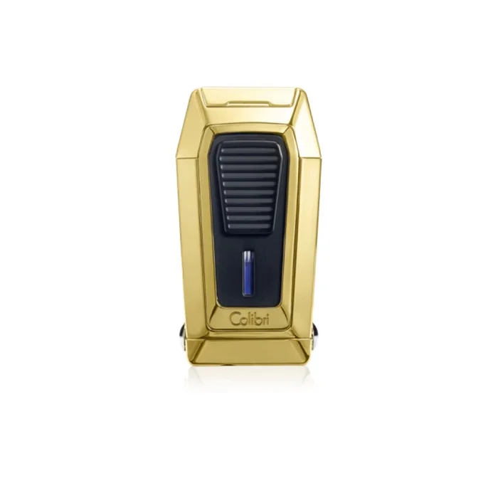 Colibri – Quantum – Gotham – Gold Triple Jet Lighter with V Cutter