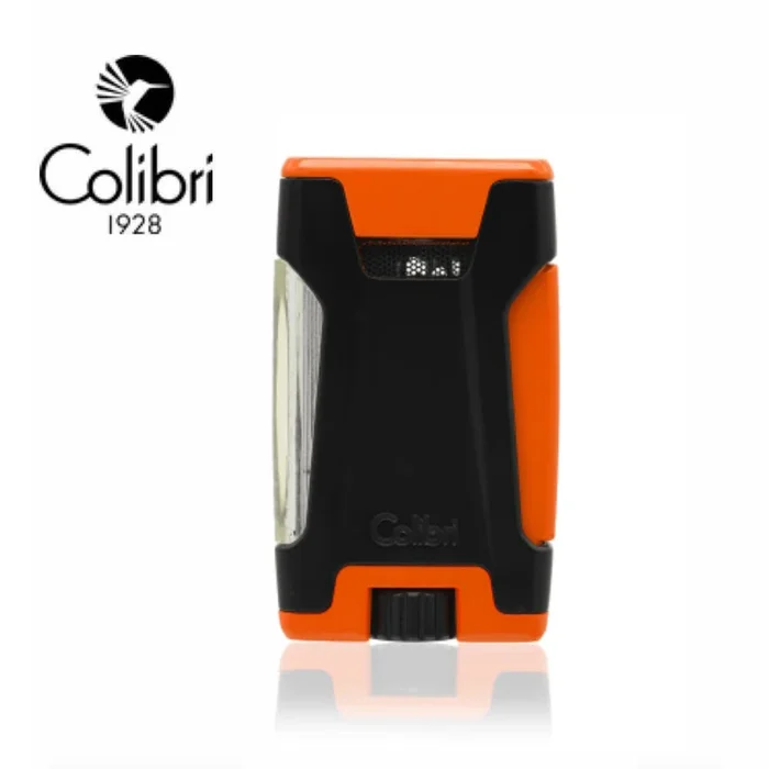 Colibri – Rebel – Double Jet Flame Lighter – Black & Orange