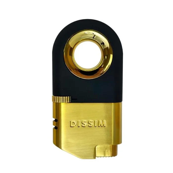Dissim – Inverted Lighter – Dual Torch Lighter – Gold
