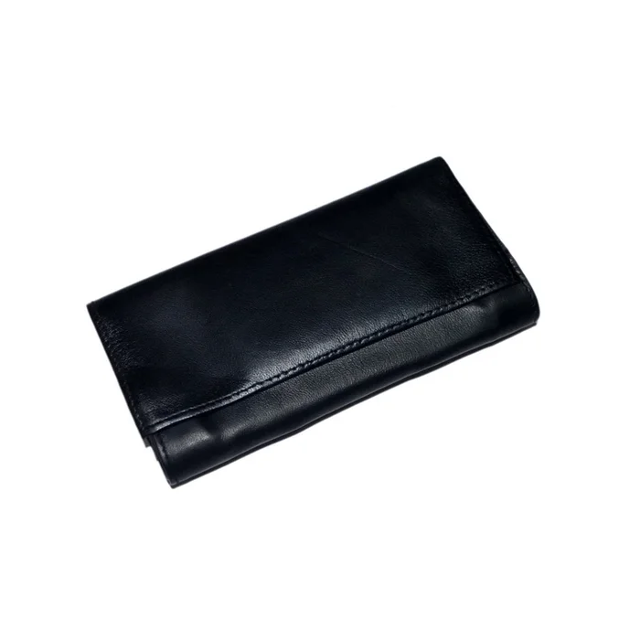 Dr Plumb – Non Peccary Roll Up Pipe Tobacco Pouch – (Black Leather)