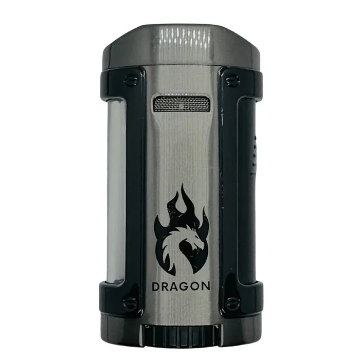 Dragon – Quadruple Jet Lighter – With Cigar Stand on Top – Gunmetal