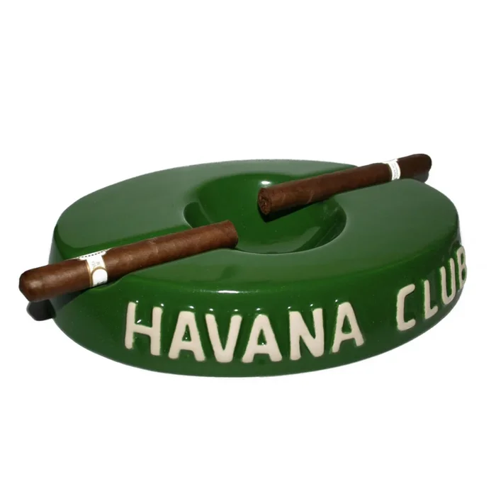 Havana Club Collection Green Cigar Ashtray El Socio Ceramic Ashtray Double