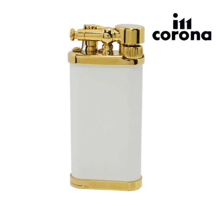 IM Corona – Old Boy – White & Gold Pipe Lighter (64-5110)