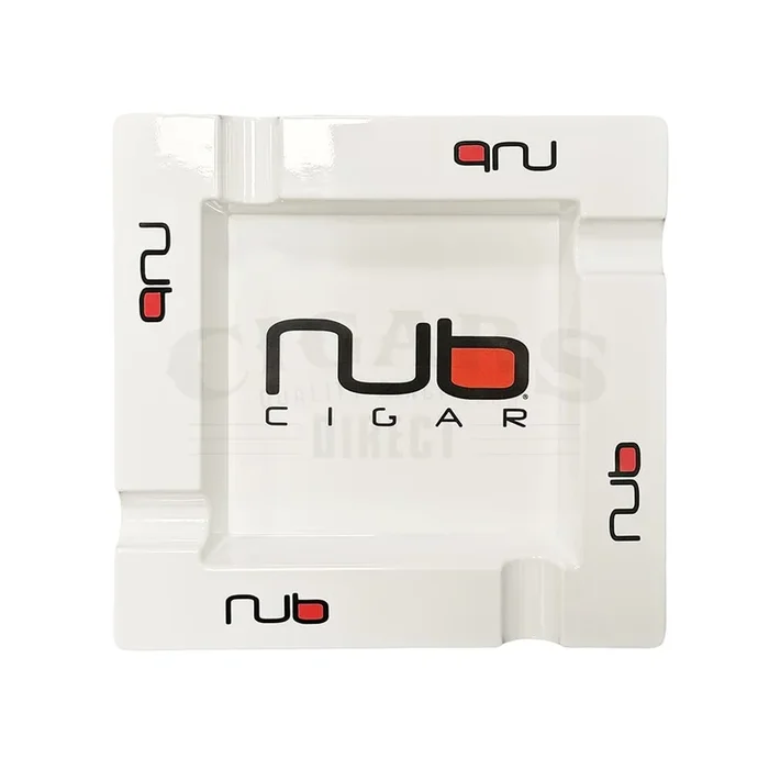 Nub Square White 4 Cigar Ashtray