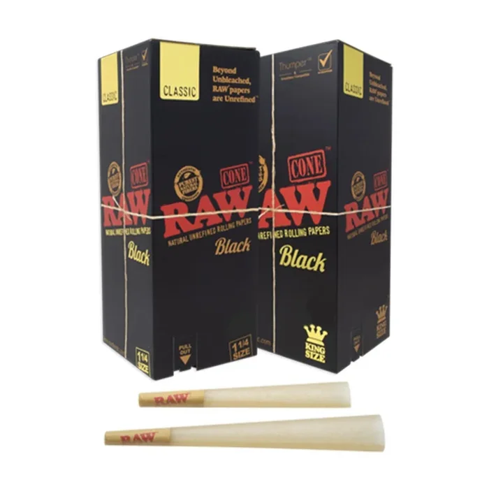 RAW Cone Classic Black Cones – King Size