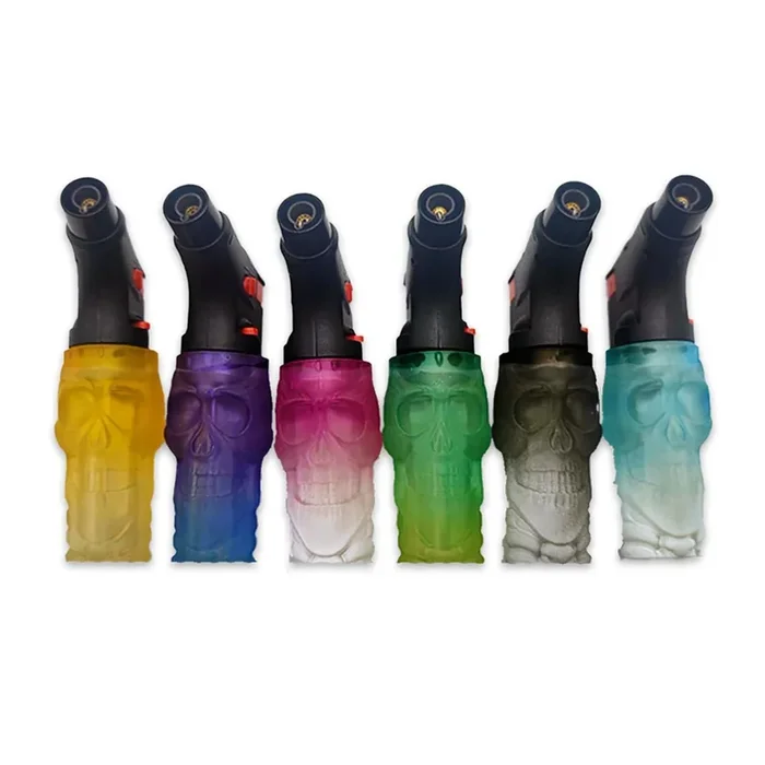 Smokezilla Glow in The Dark Skull Torch Lighter – Assorted Colors