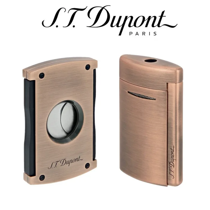 ST Dupont – Minijet & Cigar Cutter Gift Set – Vintage Brushed Copper