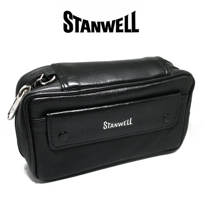 Stanwell – Black Leather Tobacco & Pipe Bag