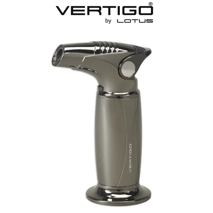 Vertigo – Serpent – Angled Single Jet Flame Table Lighter – Gunmetal