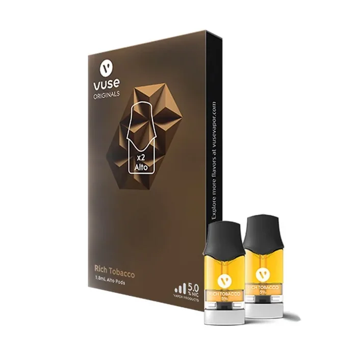 Vuse Alto Rich Tobacco Disposable Pods – 2pk