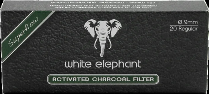 White Elephant – Activated Charcoal Filters 9mm – 20 Pack
