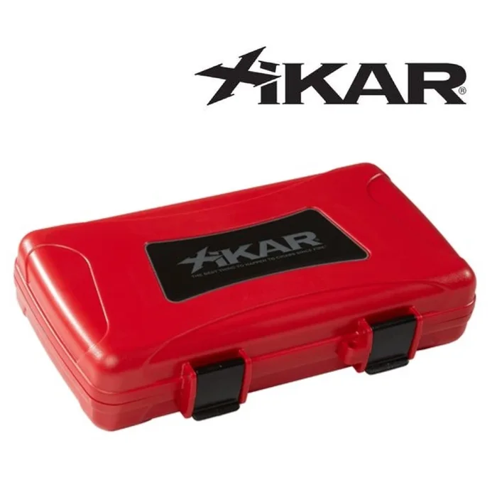 Xikar – Travel Humidor Case – Red – 5 Cigar Capacity