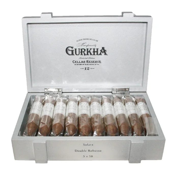 Gurkha – Cellar Reserve 12 Year Old Platinum – Solara Double Robusto – Box of 20 Cigars