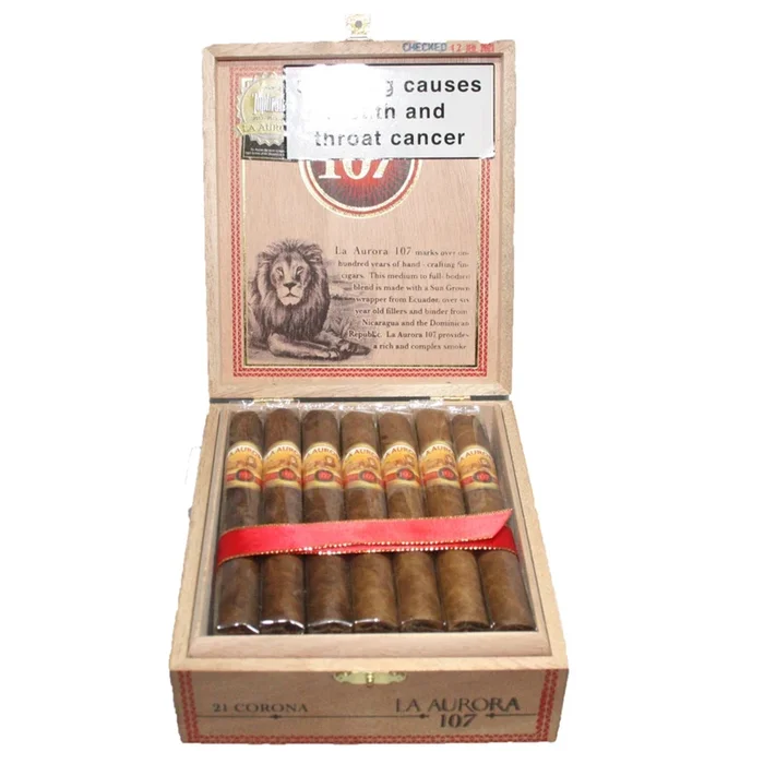 La Aurora – 107 – Corona – Box of 21 Cigars