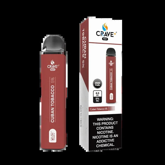 Crave Max 2500 – Cuban Tobacco 5%