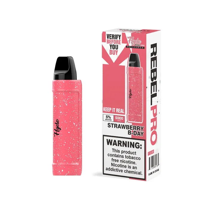 Hyde Rebel Pro (5000 Puffs) – Strawberry B-Day