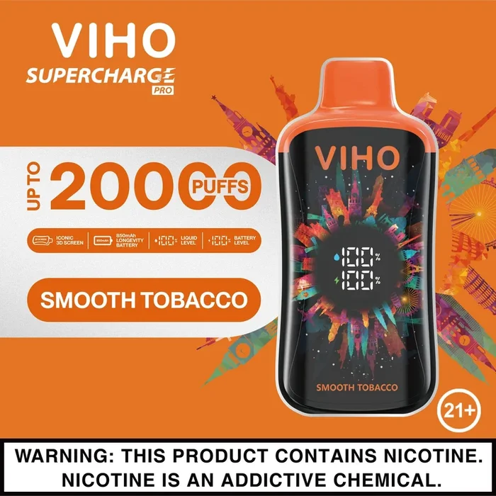 VIHO Supercharge 20k Pro – Smooth Tobacco