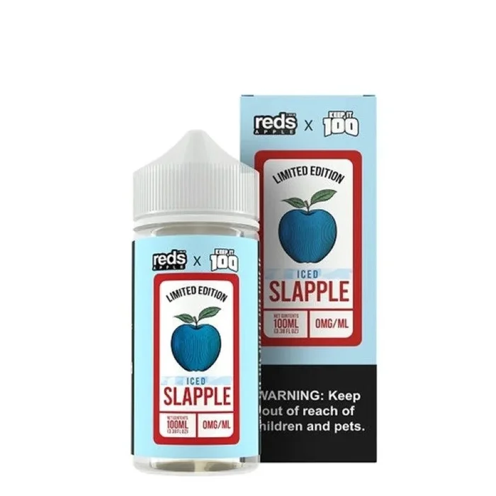 7 Daze Reds x Keep It 100 Slapple ICED Vape Juice 100ml – Apple Juice, Blue Raspberry Slushy & Menthol E-Liquid – VAPE HK SHOP | WHOLESALE