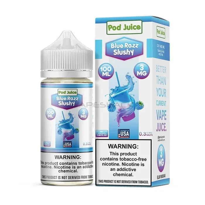 Blue Razz Slushy – POD Juice Syntheitc 100mL