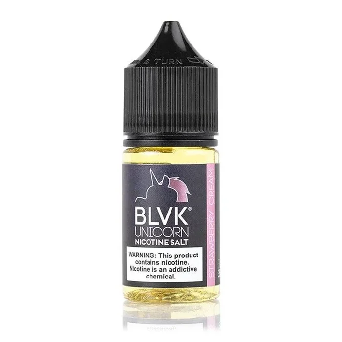 BLVK Unicorn Strawberry Cream Nic Salt E-liquid – 30ml Vape Juice with Sweet Strawberry & Rich Cream Flavors – VAPE HK SHOP | WHOLESALE