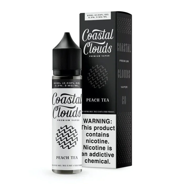 Coastal Clouds Peach Tea E-Juice 60ml – Ripe Peach and Fresh Brewed Tea Flavor Vape Juice – VAPE HK SHOP | WHOLESALE