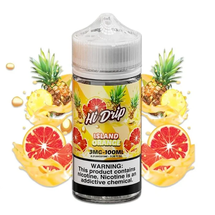 Hi Drip Island Orange E-Juice 100ml – Exotic Pineapple and Juicy Blood Orange Flavor Vape Juice – VAPE HK SHOP | WHOLESALE
