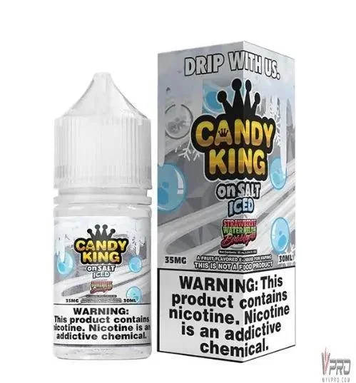 ICED Strawberry Watermelon Bubblegum – Candy King On Salt 30mL