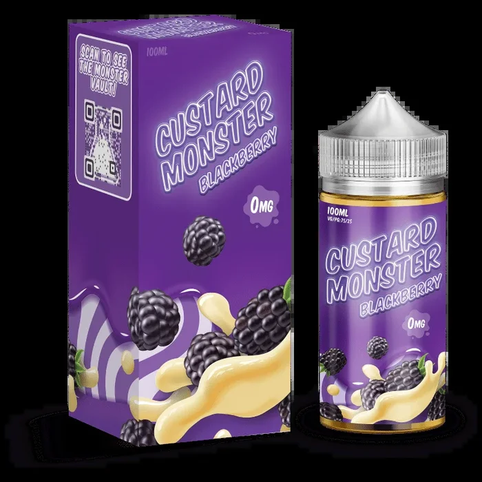 Jam Monster Blackberry Custard Vape Juice 100ml – Sweet and Sour Blackberry Custard E-Liquid – VAPE HK SHOP | WHOLESALE