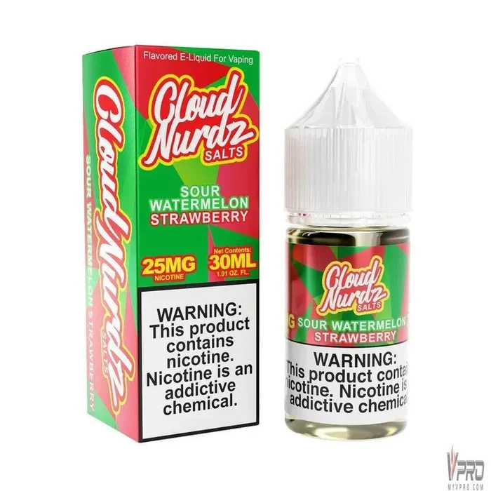 Sour Watermelon Strawberry – Cloud Nurdz Salts 30mL