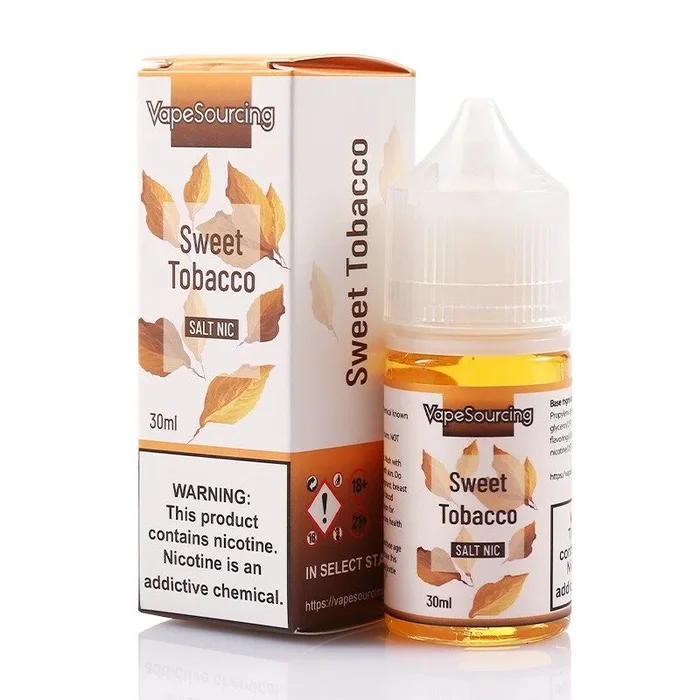 Vapesourcing Salt Series Sweet Tobacco 30ml E-Juice | Rich Tobacco & Subtle Sweetness Blend – VAPE HK SHOP | WHOLESALE