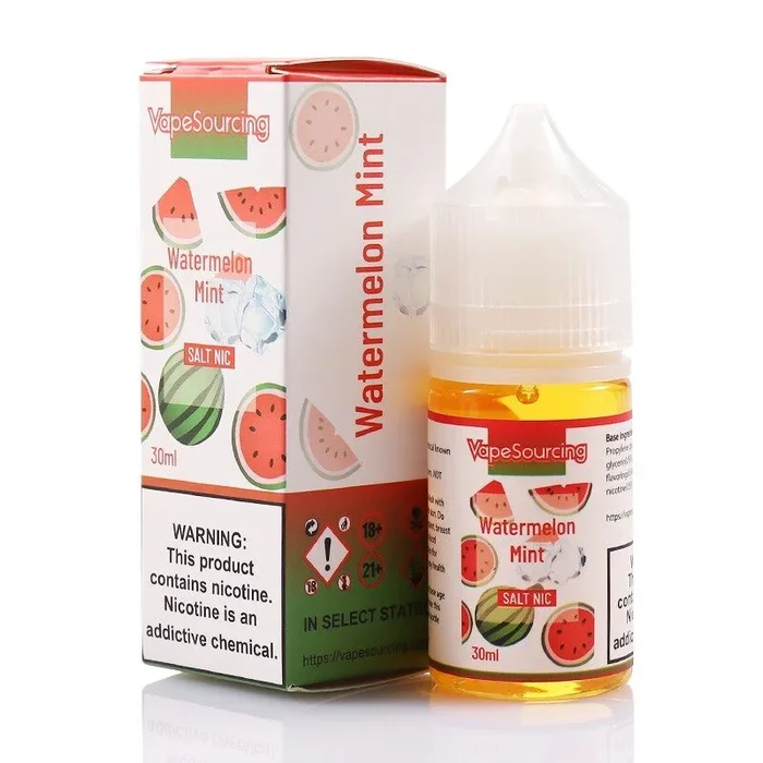 Vapesourcing Salt Series Watermelon Mint 30ml E-Juice | Juicy Watermelon & Crisp Mint Blend – VAPE HK SHOP | WHOLESALE
