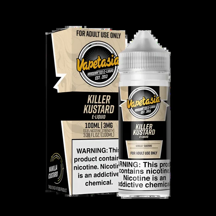 VapeTasia Killer Kustard Freebase | 0~12 Mg Nic in 5 Flavors