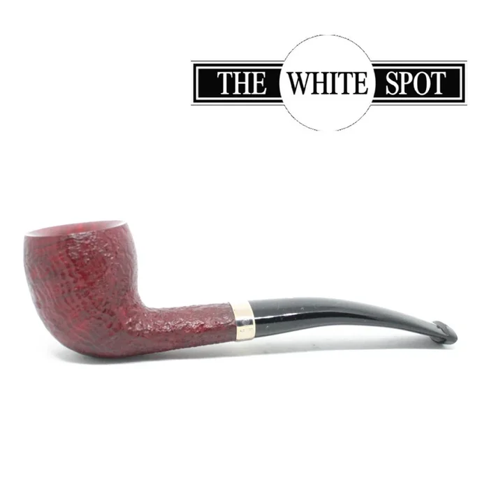 Alfred Dunhill – Ruby Bark – 4 127 – Group 4 – Pear – White Spot – Silver Band