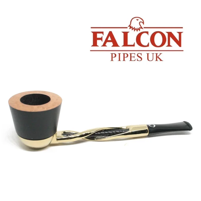 Falcon – Gold Plated Shillelagh Pipe Set with 2 x Bowls #2