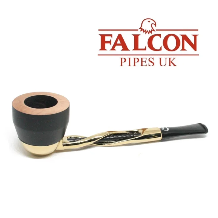 Falcon – Gold Plated Shillelagh Pipe with Dover Bowl
