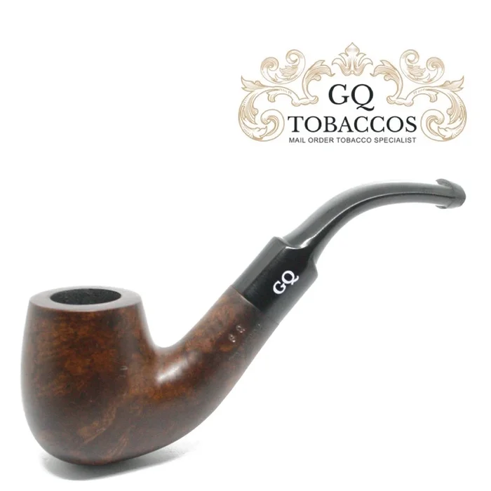 GQ Tobaccos – Mocha Briar – Matt Bent Billiard Saddle Stem – 9mm Filter Pipe