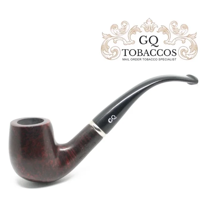 GQ Tobaccos – Truffle Briar – Banded Bent Billiard Pipe