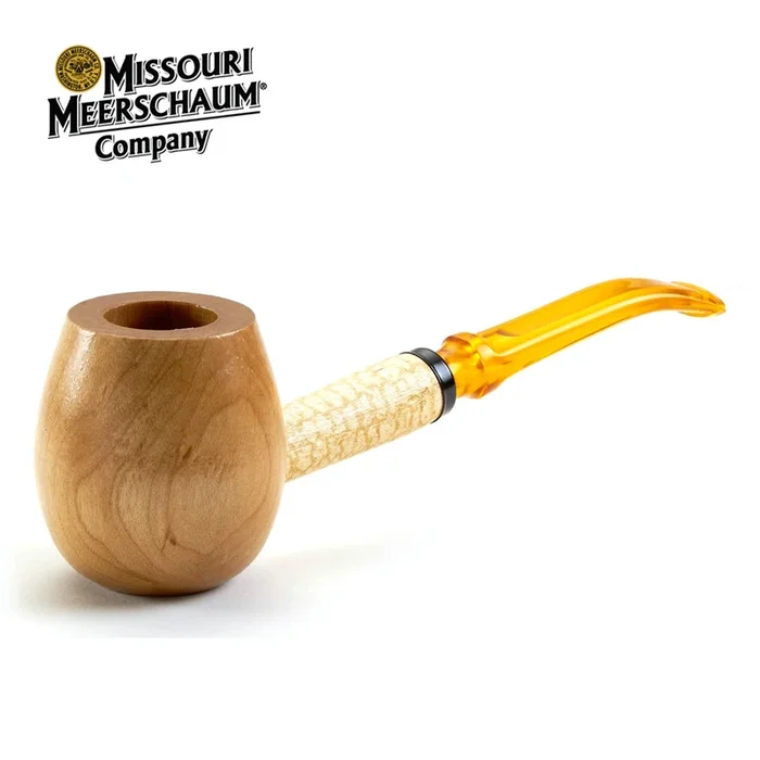 Missouri Meerschaum – Apple Diplomat Bent – Maple Hardwood Pipe