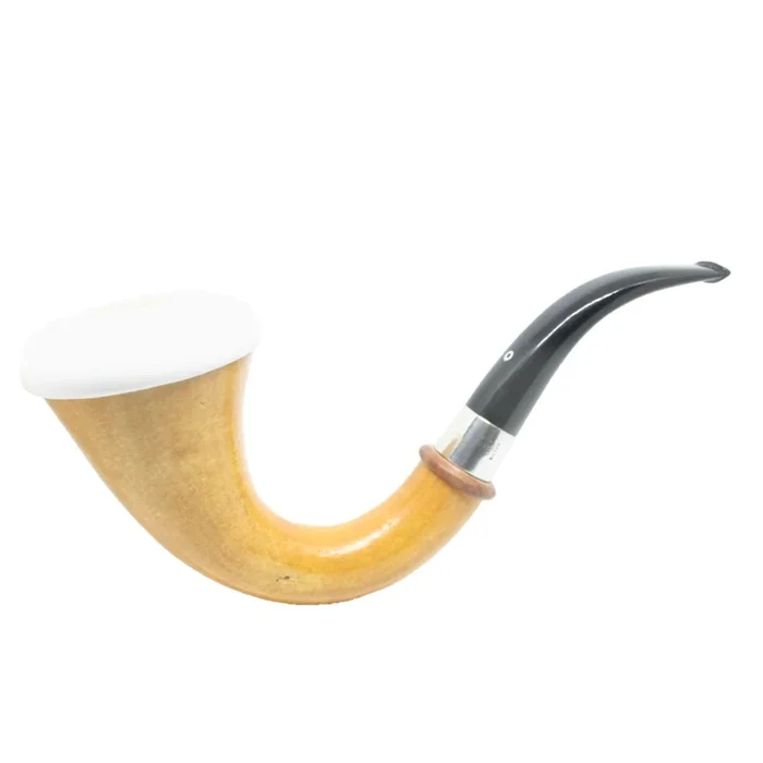 Northern Briars – Calabash XXL Mahogany – Meerschaum Insert – Silver Band Pipe