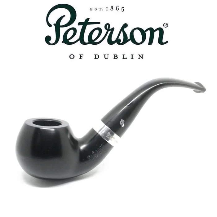 Peterson – 03 Cara – Sterling Silver Band – Fishtail Pipe
