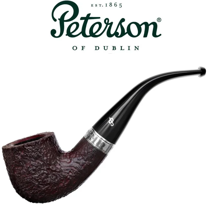 Peterson – Christmas Pipe 2023 – 01 – Silver band Sandblast Pipe