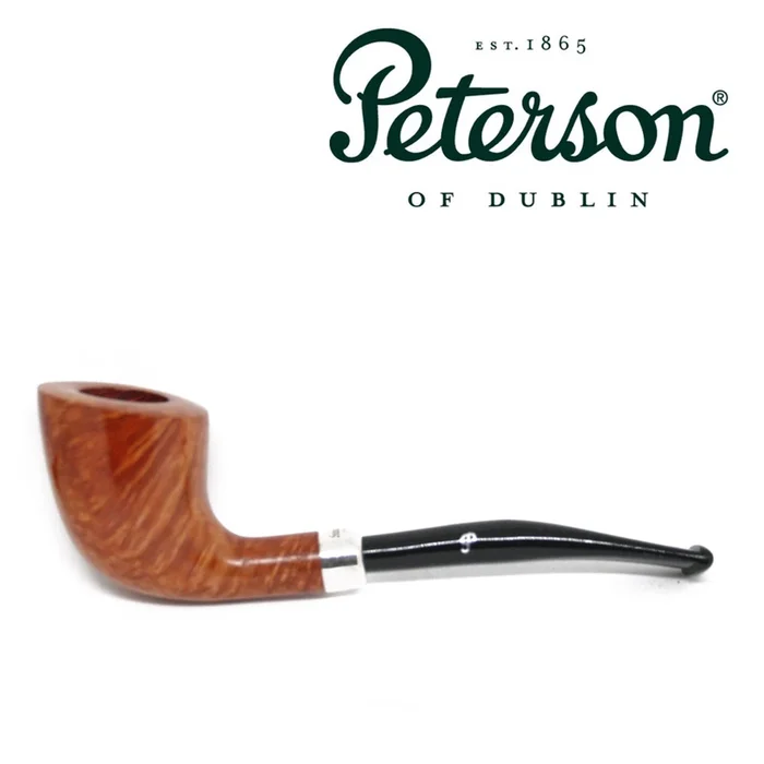 Peterson – D6 – Classic Slim Line – Silver Band – Natural Finish