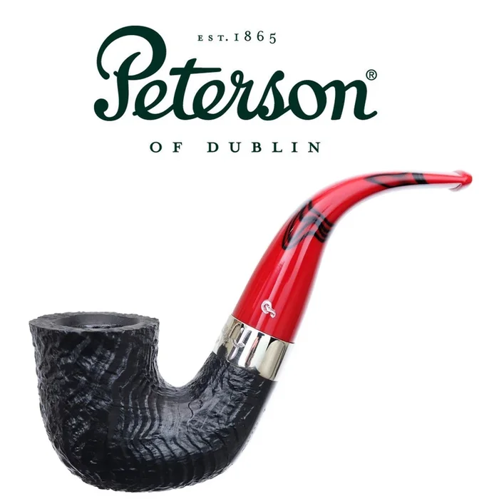 Peterson – Dracula Sandblast 05 – Red Vein Stem – 9mm Filter Pipe