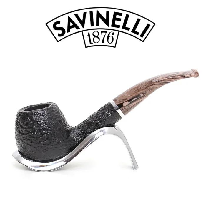 Savinelli – Morellina – Rustic Black – 636 – 9mm Filter Pipe
