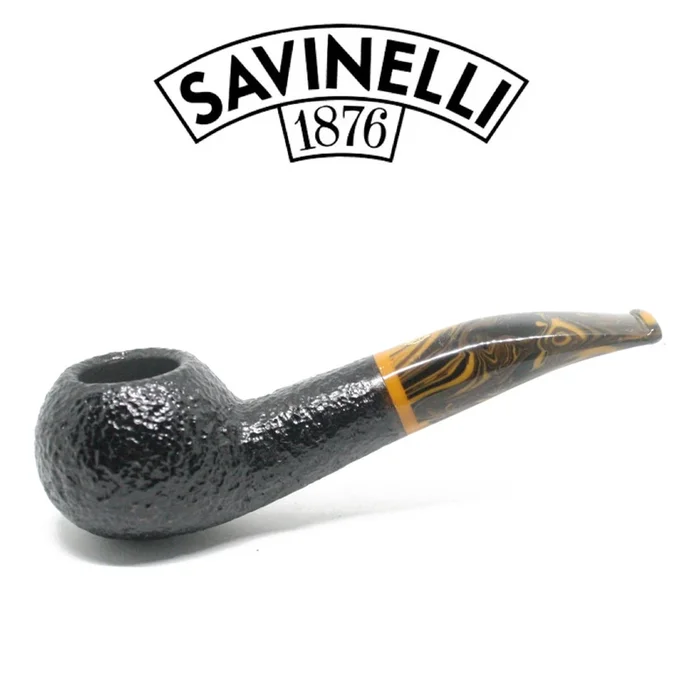 Savinelli – Tigre 321 – Rusticated Black – 9mm Filter Pipe