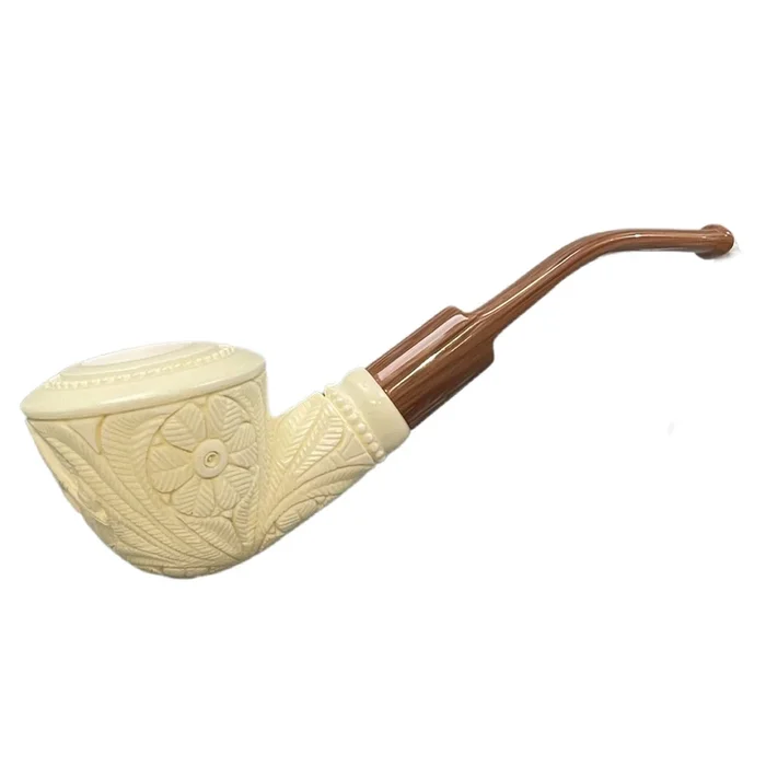 Star Meerschaum – Carved Large – Black Stem